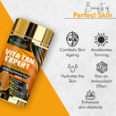 Vitaminnica Vita Tan Expert- Tanning Accelerator Capsules- Natural Sun Protector - 60 Vegan Capsules - Natural Beta Carotene with Carrot Powder, L-Tyrosine, Copper