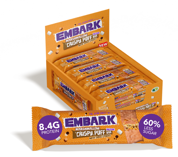 Embark Protein - 10 x Creamy Caramel Marshmallow Crispy Puff Protein Bars