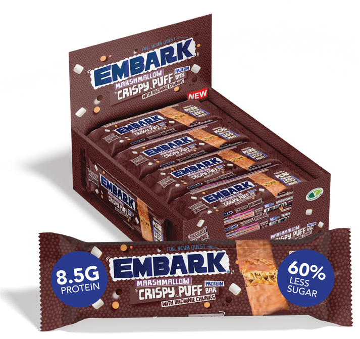 Embark Protein - 10 x Chocolate Brownie Marshmallow Crispy Puff Protein Bars