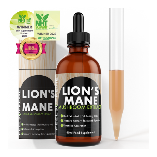 Lions Mane Mushroom Liquid | 60ml 2 Bottles 10% Saving