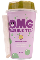 OMG Bubble Tea - Passion Fruit Green Tea with Popping Apple Bubbles