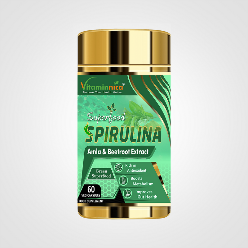 Vitaminnica Spirulina Super Green Foods-60 Capsules