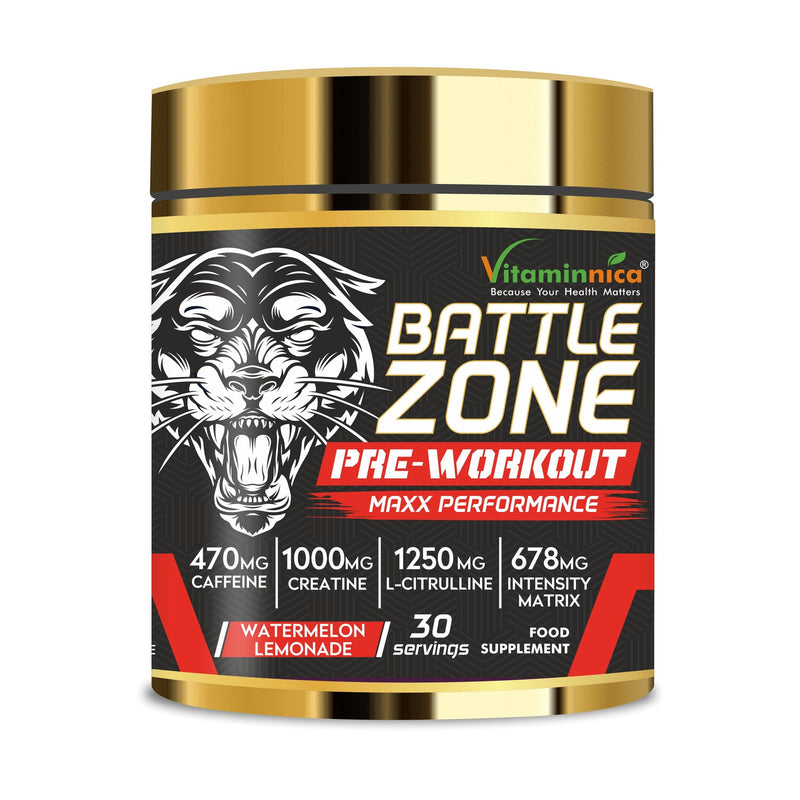 Sports Bundle- Vitaminnica ZMA+ Battlezone Pre-workout + Creatine Monohydrate- 180 Capsules