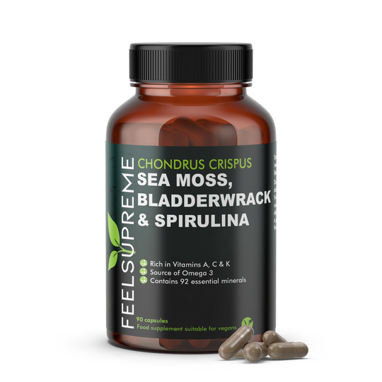 Sea Moss with Bladderwrack and Spirulina 3 Bottles 15% Saving